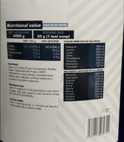 the nutrition protein mk 3.5 kg