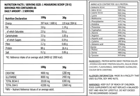 BHN Gorilla Iso Whey 2000g - Strawberry - Image 2